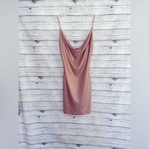Windsor Metallic Spaghetti Strap Mini Dress